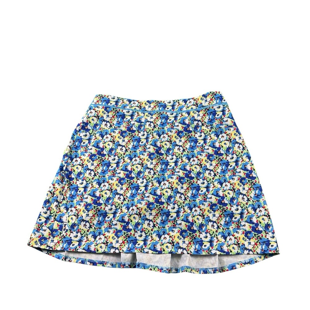 RLX Ralph Lauren Blue Multicolor Floral Performance Womens Skort Size S